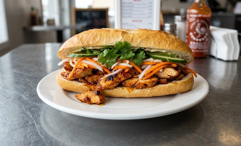 Sate Chicken Sub at Pho 198 Vietnamese restaurant Calgary NE